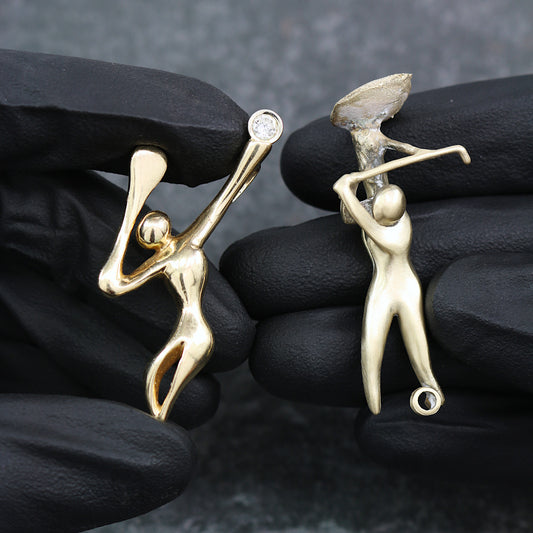 Abstract Golfer Pendant