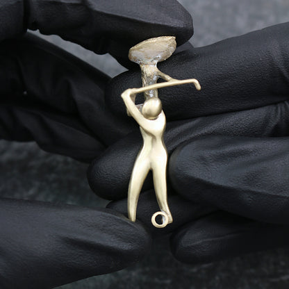 Abstract Golfer Pendant