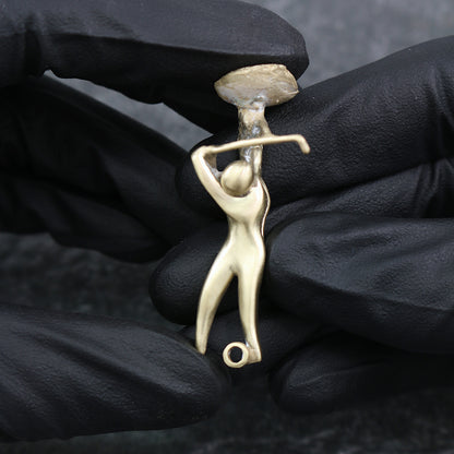 Abstract Golfer Pendant