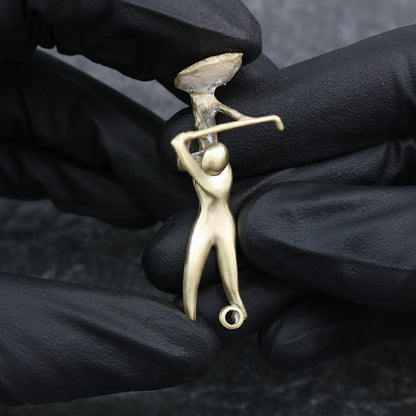 Abstract Golfer Pendant