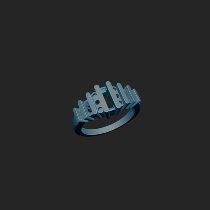 Custom Diamond and Sapphire Ring