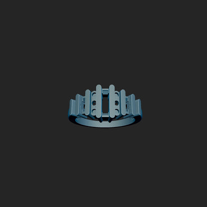 Custom Diamond and Sapphire Ring