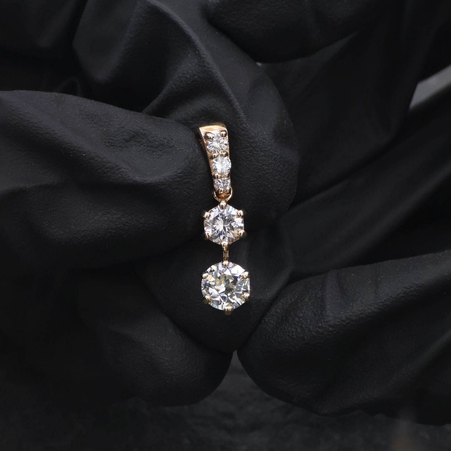 14k Yellow Gold Diamond Pendant