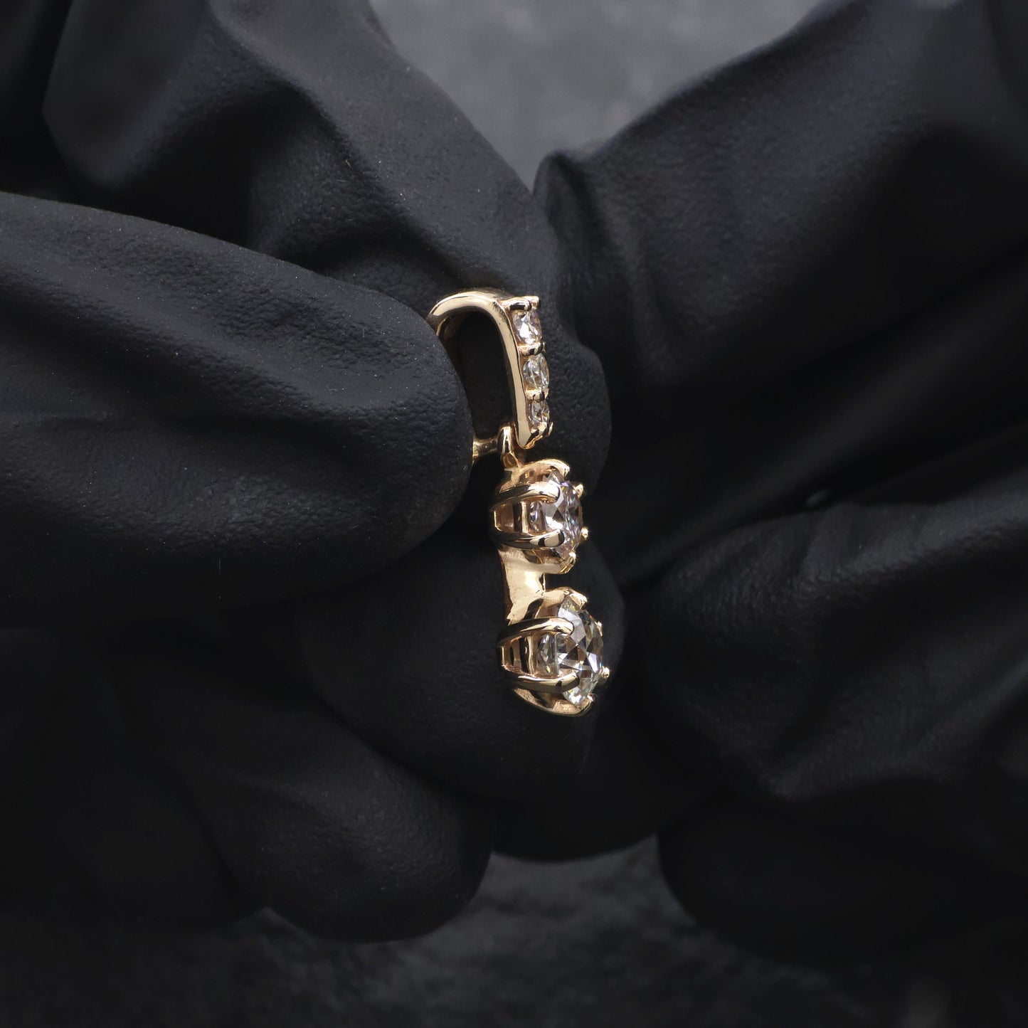 14k Yellow Gold Diamond Pendant