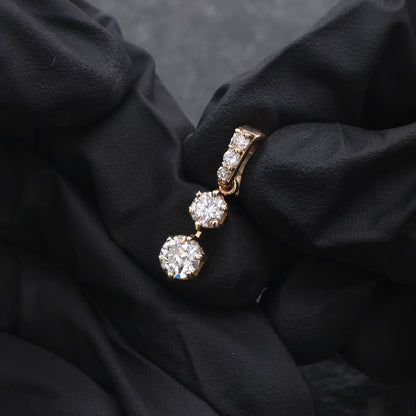 14k Yellow Gold Diamond Pendant