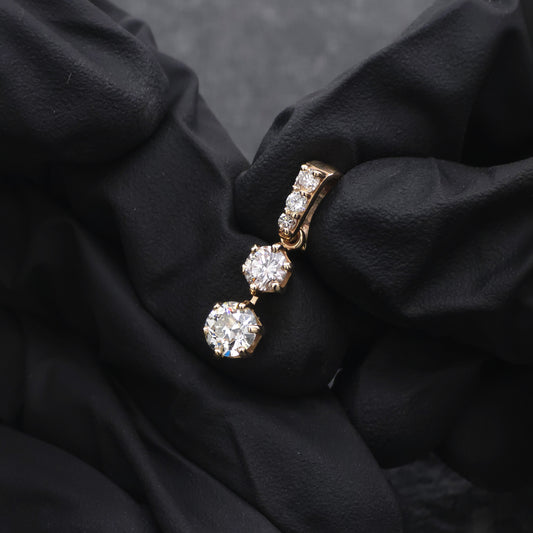14k Yellow Gold Diamond Pendant