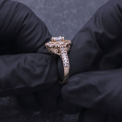 Custom Made 14k Yellow Gold Diamond Wedding Set