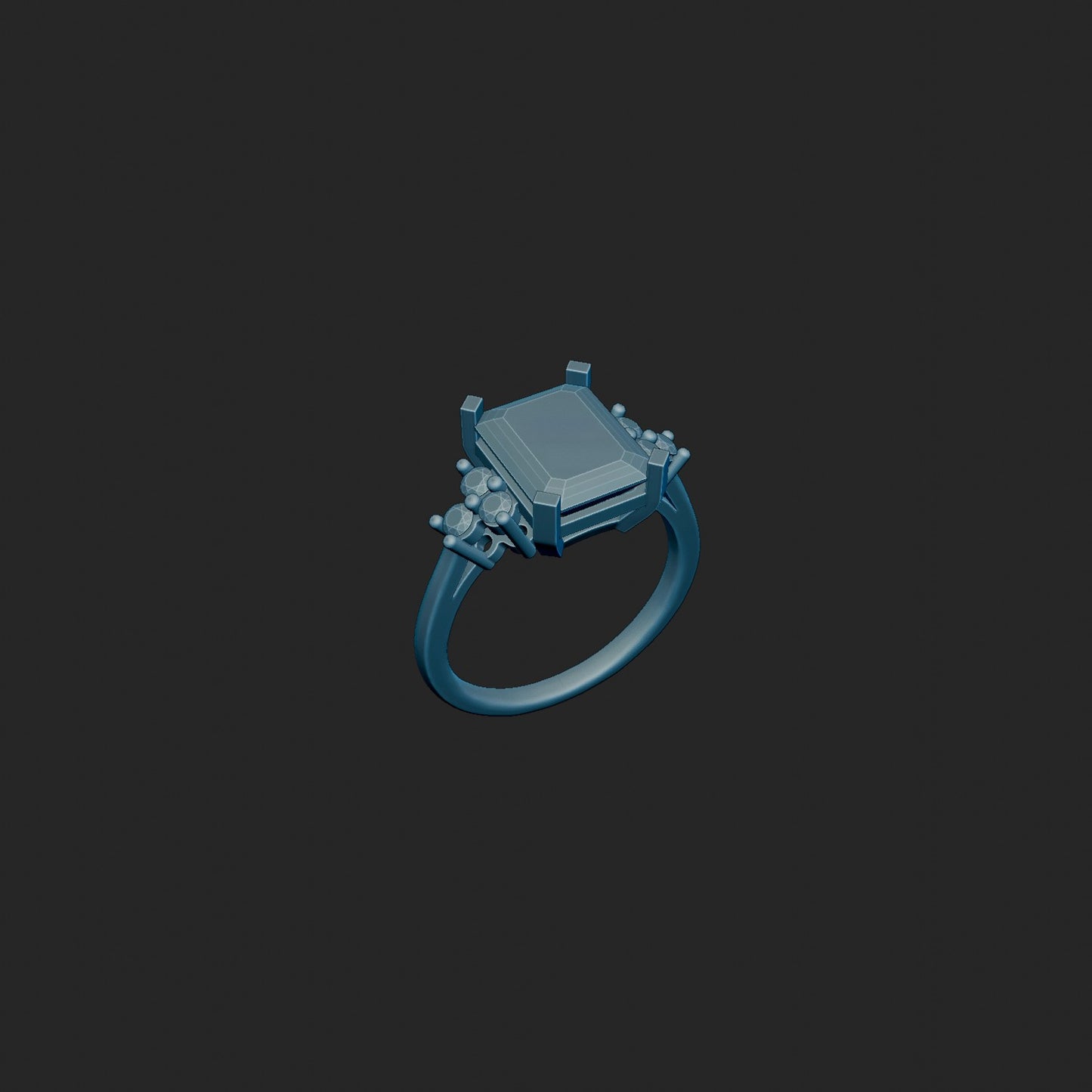 Custom Made Emerald and Diamond Ring