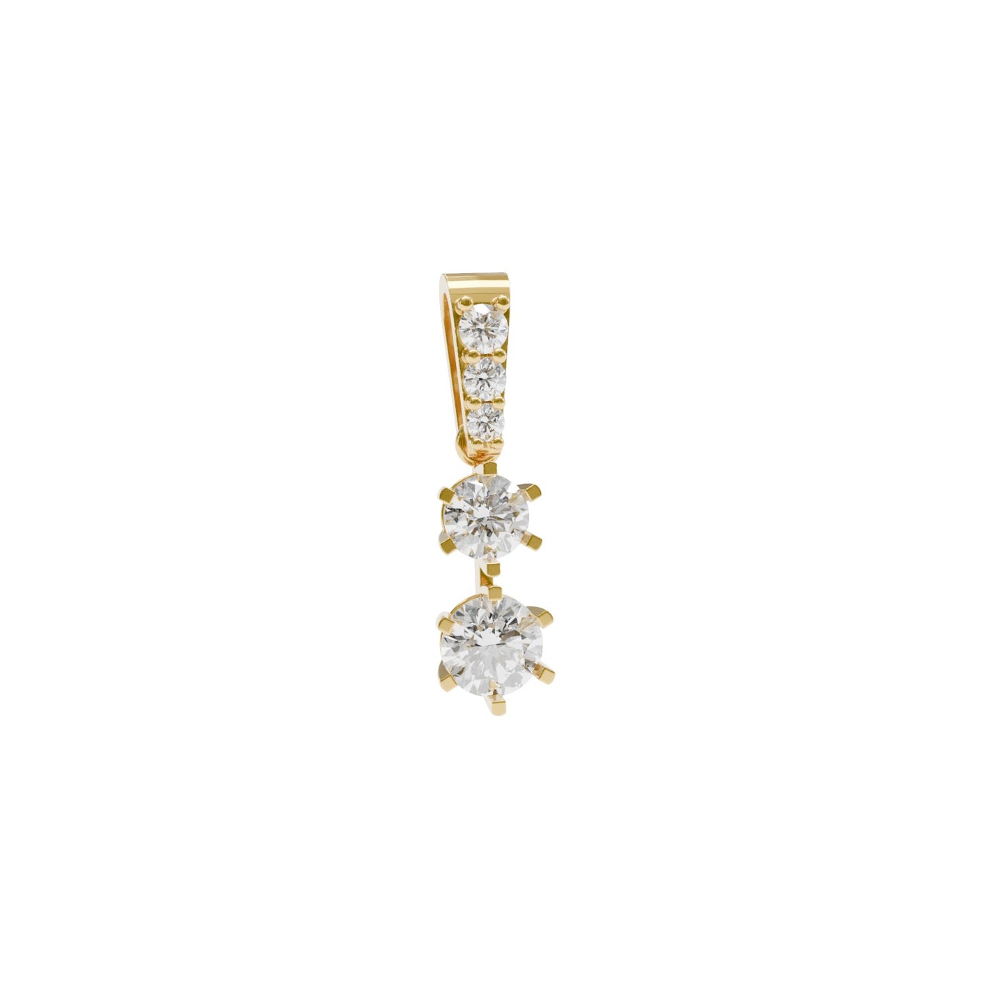 14k Yellow Gold Diamond Pendant