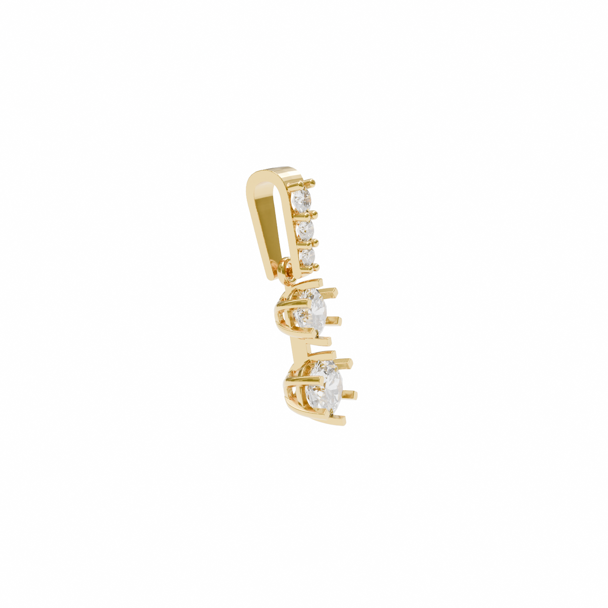 14k Yellow Gold Diamond Pendant