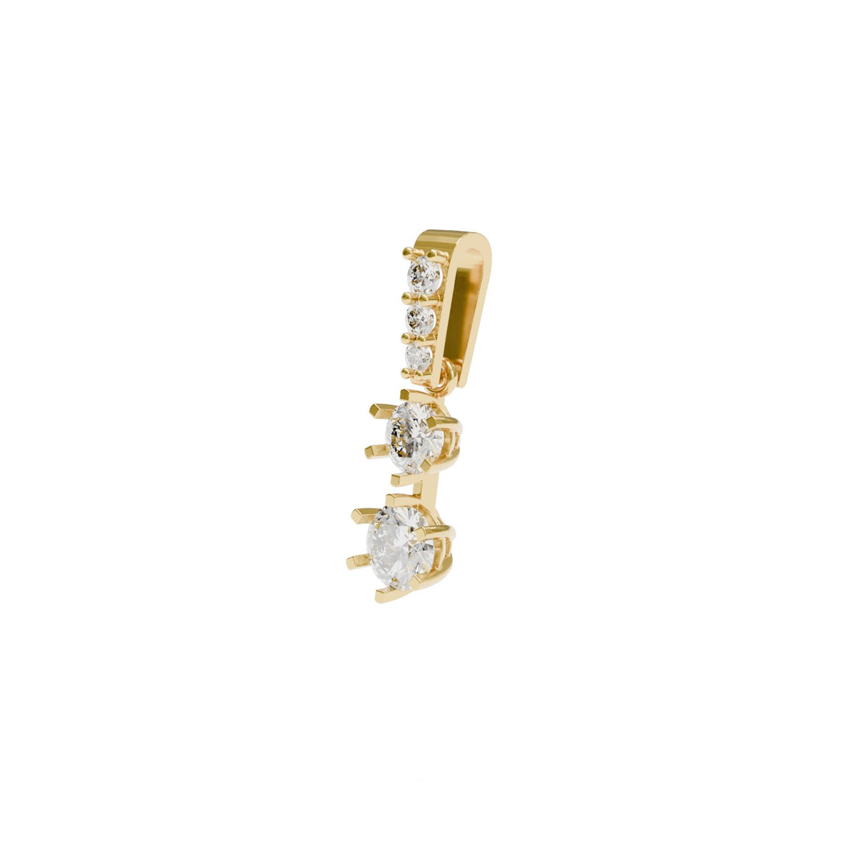 14k Yellow Gold Diamond Pendant