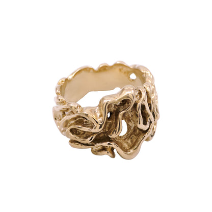 925 Sterling Silver or Yellow Bronze Free Form Nugget Ring
