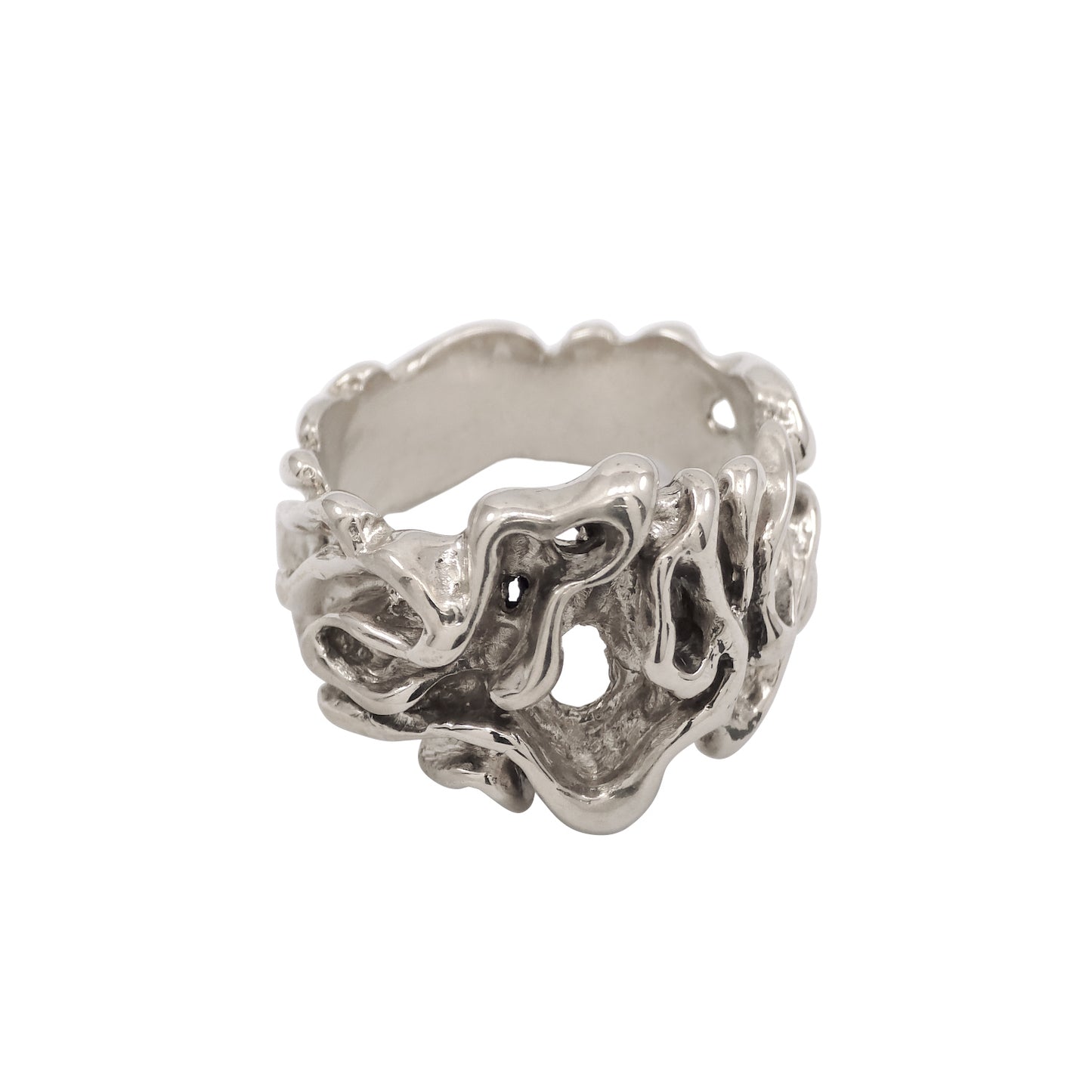 925 Sterling Silver or Yellow Bronze Free Form Nugget Ring