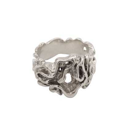 925 Sterling Silver or Yellow Bronze Free Form Nugget Ring