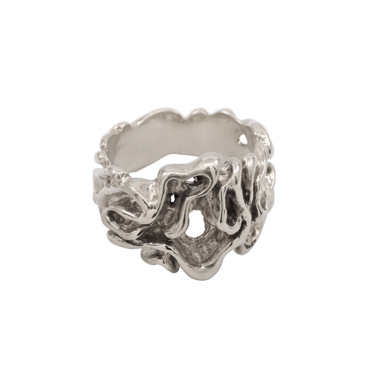 925 Sterling Silver or Yellow Bronze Free Form Nugget Ring