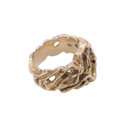 925 Sterling Silver or Yellow Bronze Free Form Nugget Ring