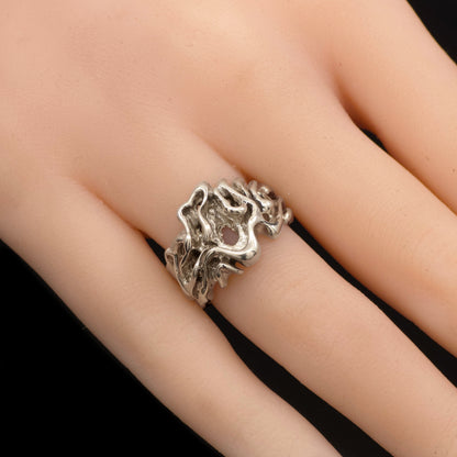 925 Sterling Silver or Yellow Bronze Free Form Nugget Ring