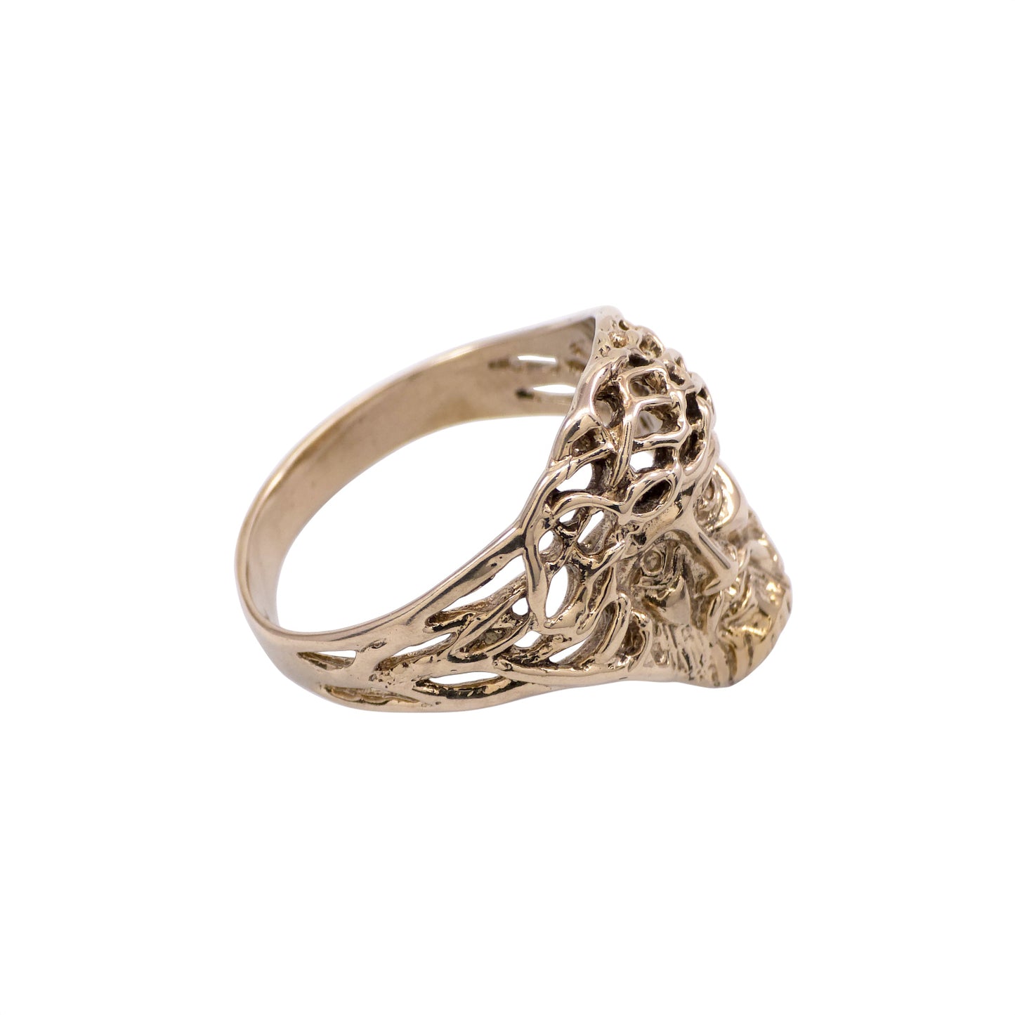 925 Sterling Silver or Yellow Bronze Jesus Weave Ring