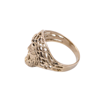 925 Sterling Silver or Yellow Bronze Jesus Weave Ring