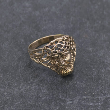 925 Sterling Silver or Yellow Bronze Jesus Weave Ring