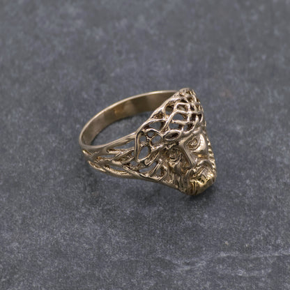925 Sterling Silver or Yellow Bronze Jesus Weave Ring