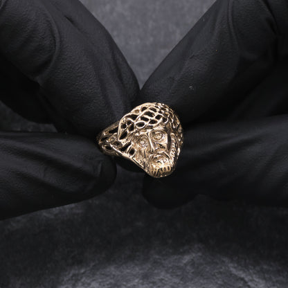 925 Sterling Silver or Yellow Bronze Jesus Weave Ring