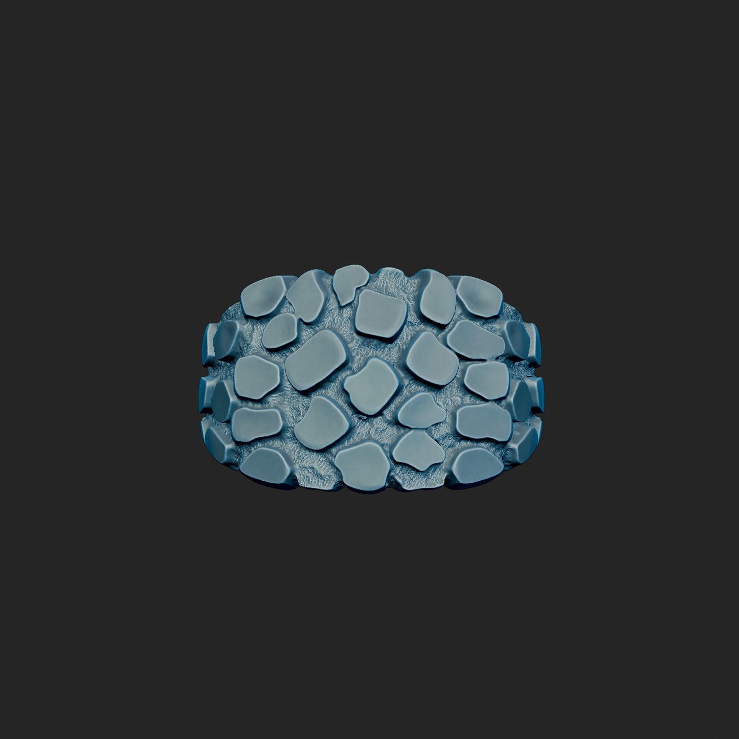 Unisex Classic Style Nugget Pattern Ring