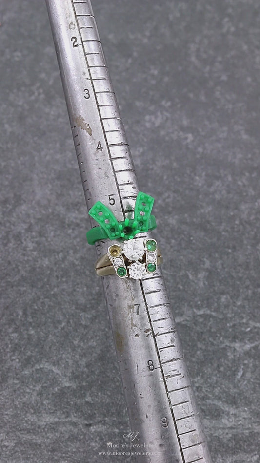 Ladies Custom Made Diamond Ring Wrap 3d Print and Rendering: Moore's Jewelers