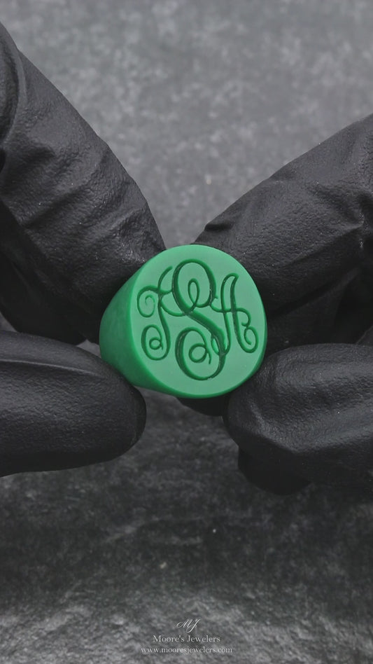 3d Print of TSA Monogram Signet Ring