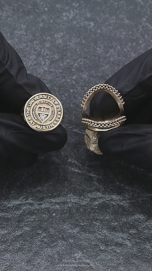 Ladies University of Texas Class Ring Custom Ring Guard