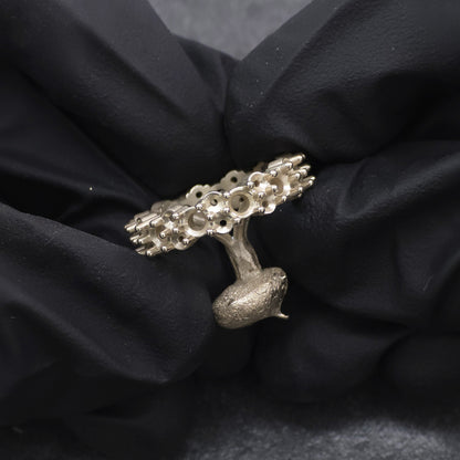 Recreated Diamond and Sapphire Ring Casting
