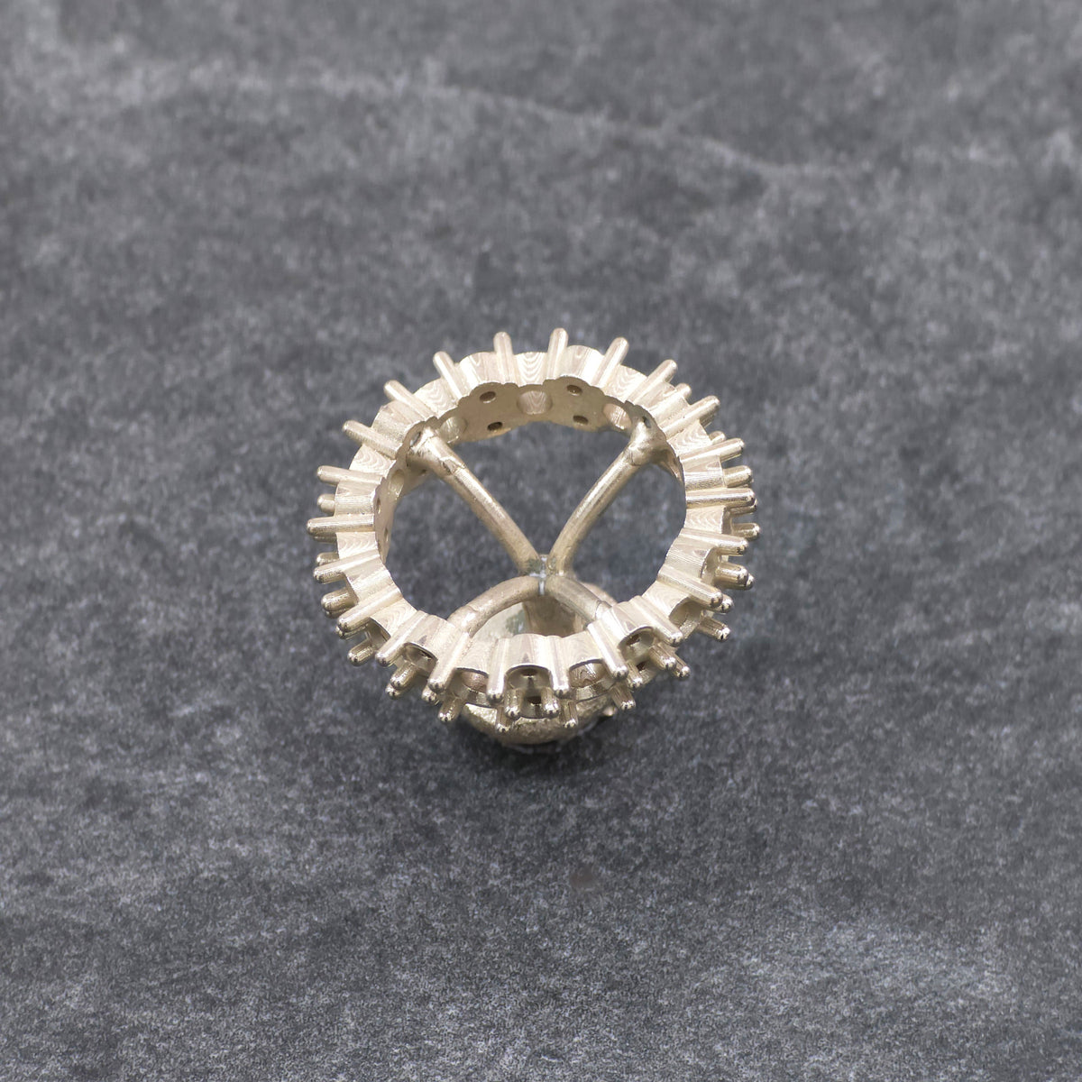 Recreated Diamond and Sapphire Ring Casting