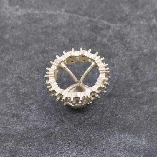 Recreated Diamond and Sapphire Ring Casting
