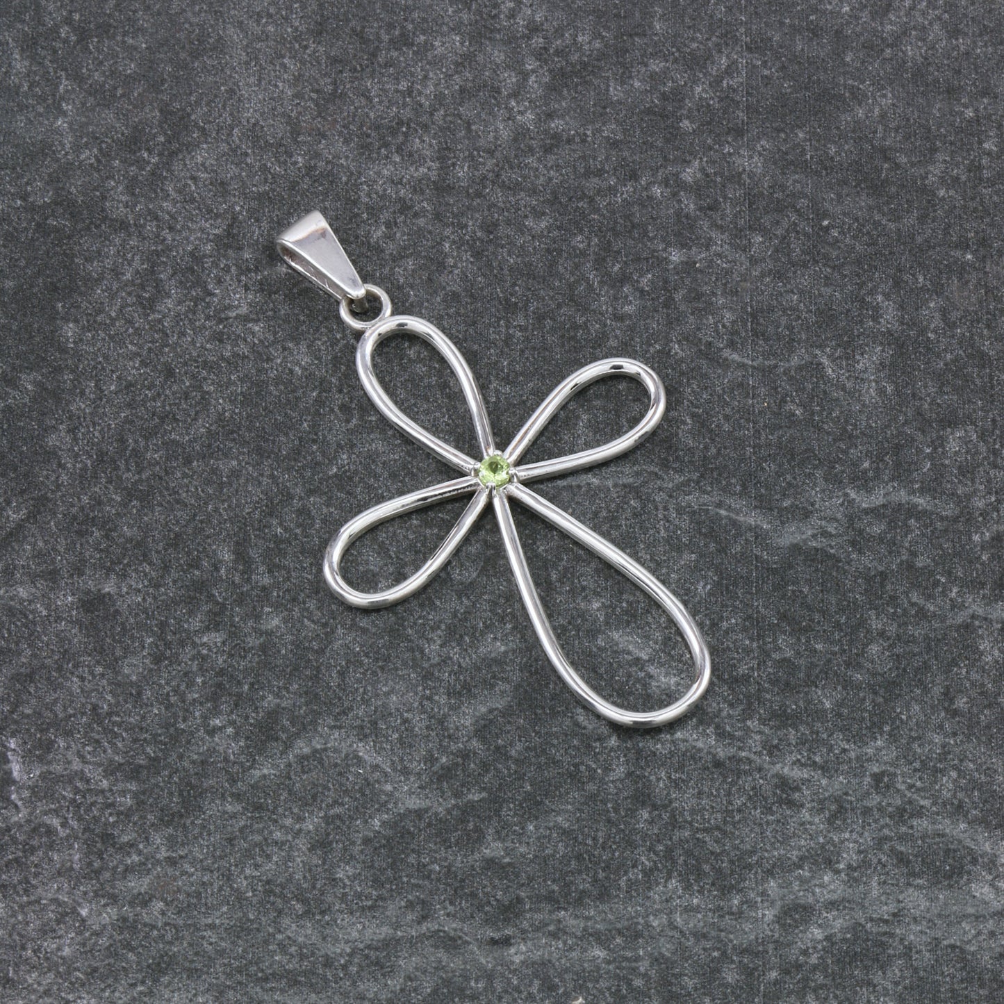 Custom Made Sterling Silver Single Wire Cross Pendant