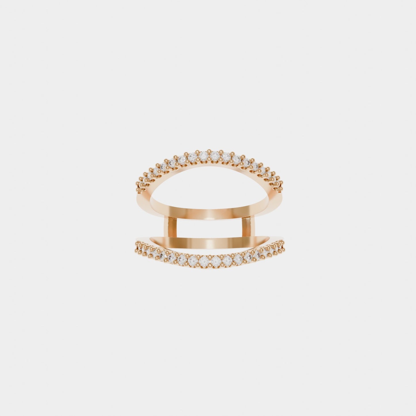 14k Yellow Gold Custom Diamond Ring Guard