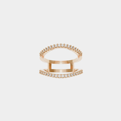 14k Yellow Gold Custom Diamond Ring Guard