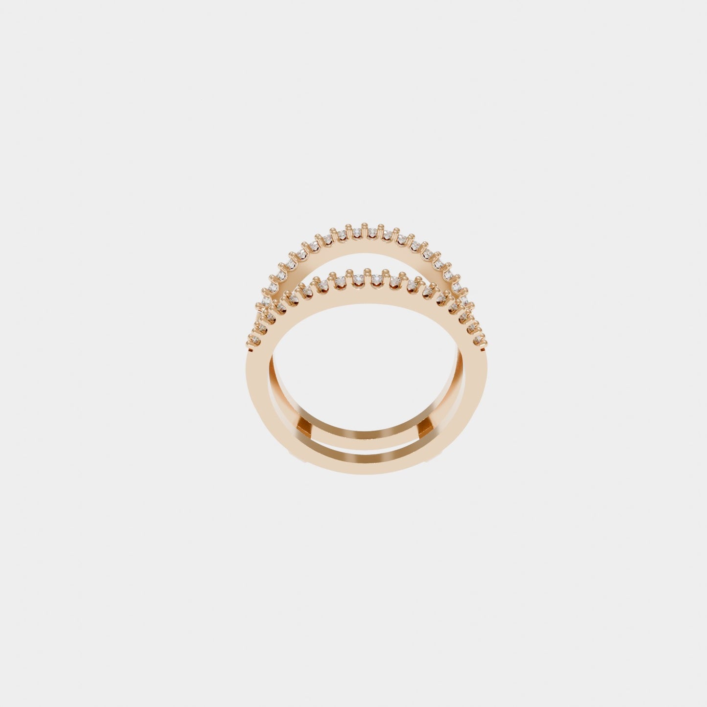 14k Yellow Gold Custom Diamond Ring Guard