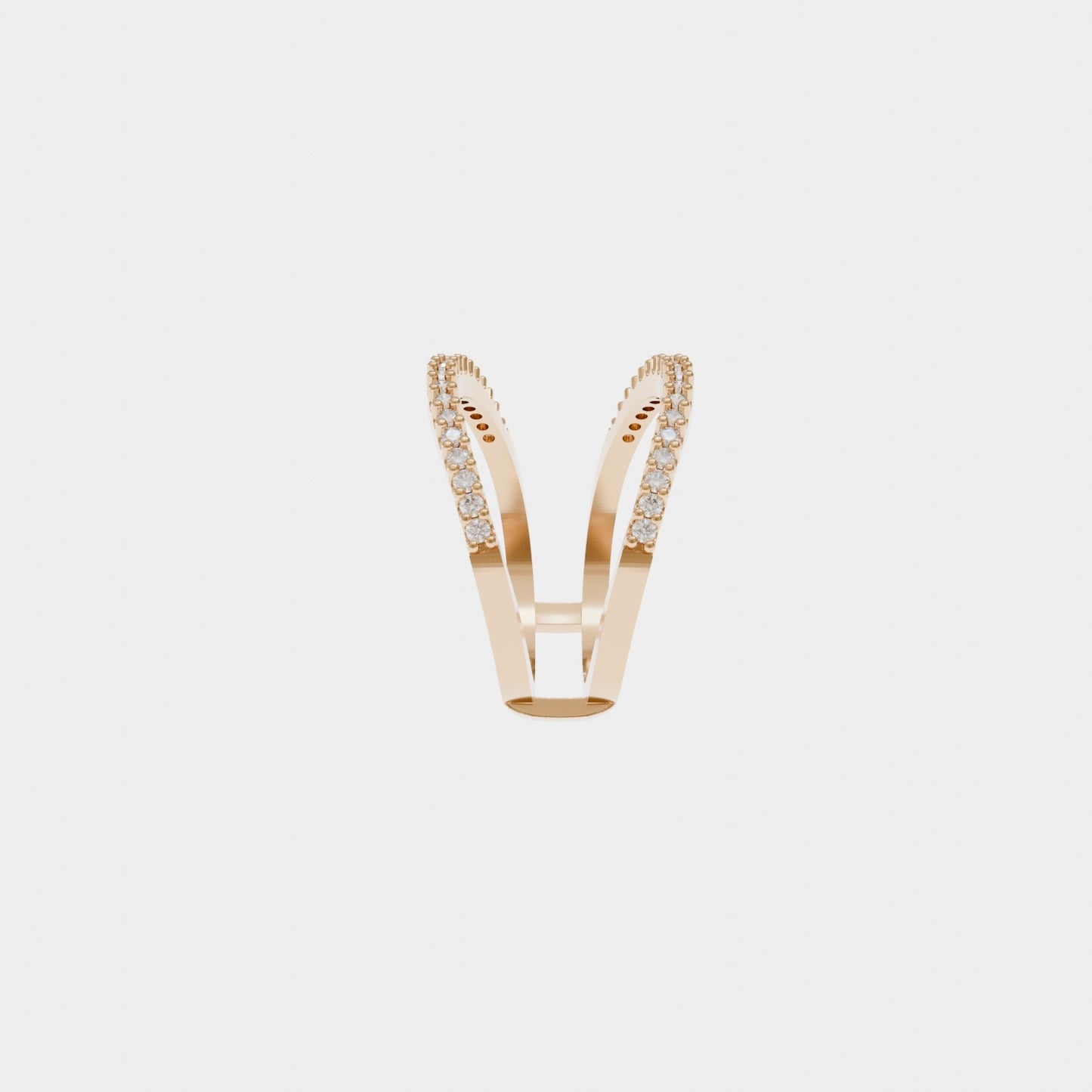 14k Yellow Gold Custom Diamond Ring Guard