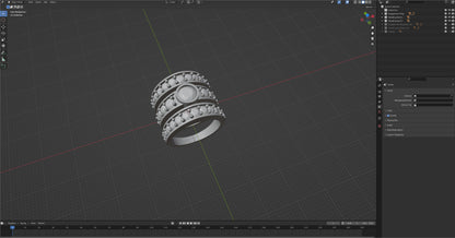 3 Ring Wedding Set 3d Model and Blender File