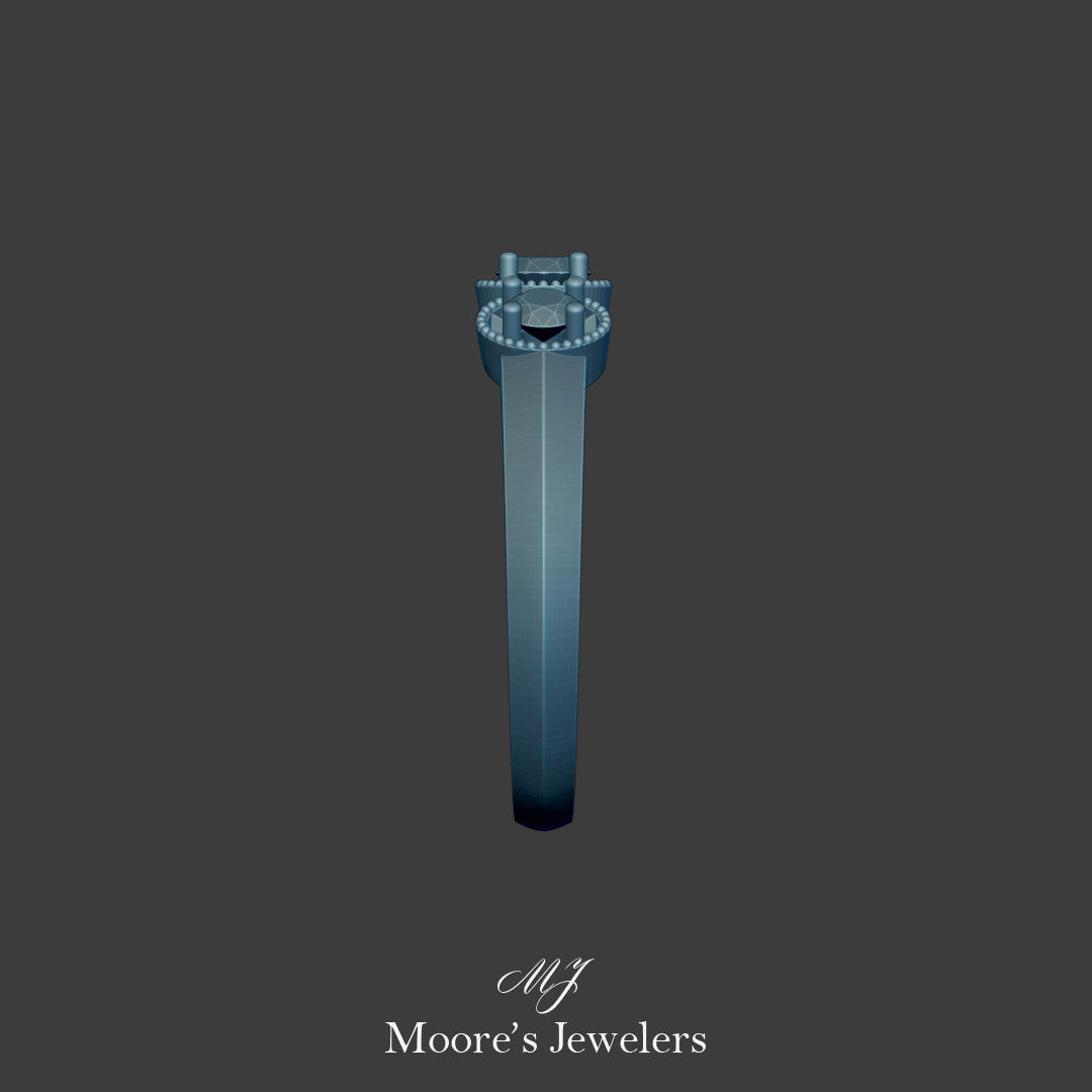 3 Stone Illusion Setting Ring 3d Model