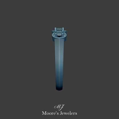 3 Stone Illusion Setting Ring 3d Model