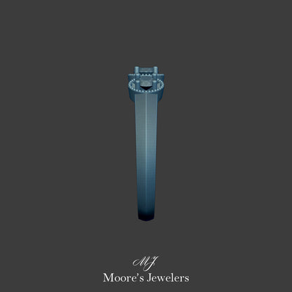 3 Stone Illusion Setting Ring 3d Model
