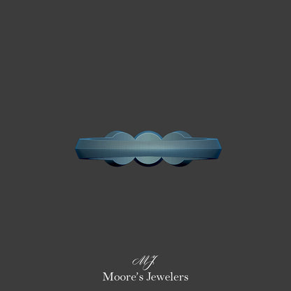 3 Stone Illusion Setting Ring 3d Model