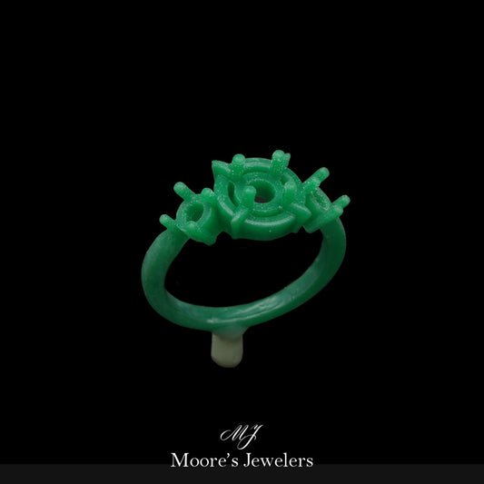 3d Print and Cast of Diamond Ring
