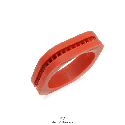 3d Printed Mans Squircle Eternity Wedding Band