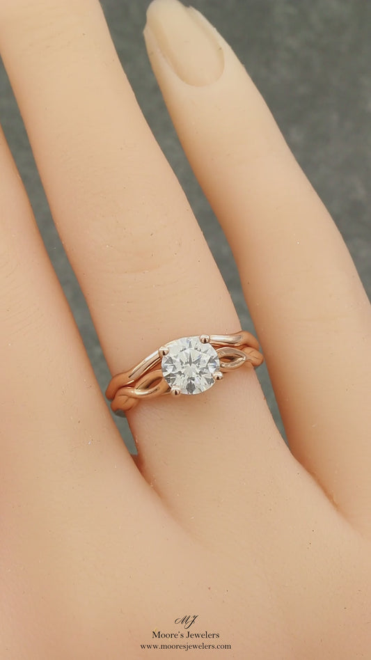 14k Rose Gold Wedding Band For Customer's Engagement Ring