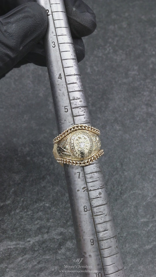 14k Yellow Gold Texas A&M University Ring Guard Casting