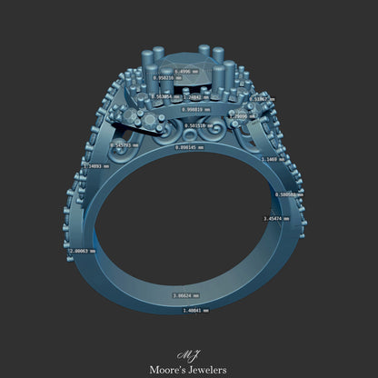 High Fashion Engagement Ring 3d Model