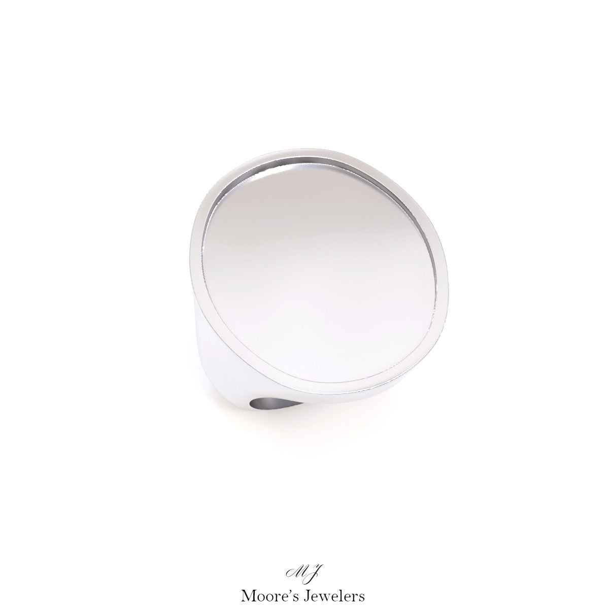 Oval Recessed Signet Ring 3d Model