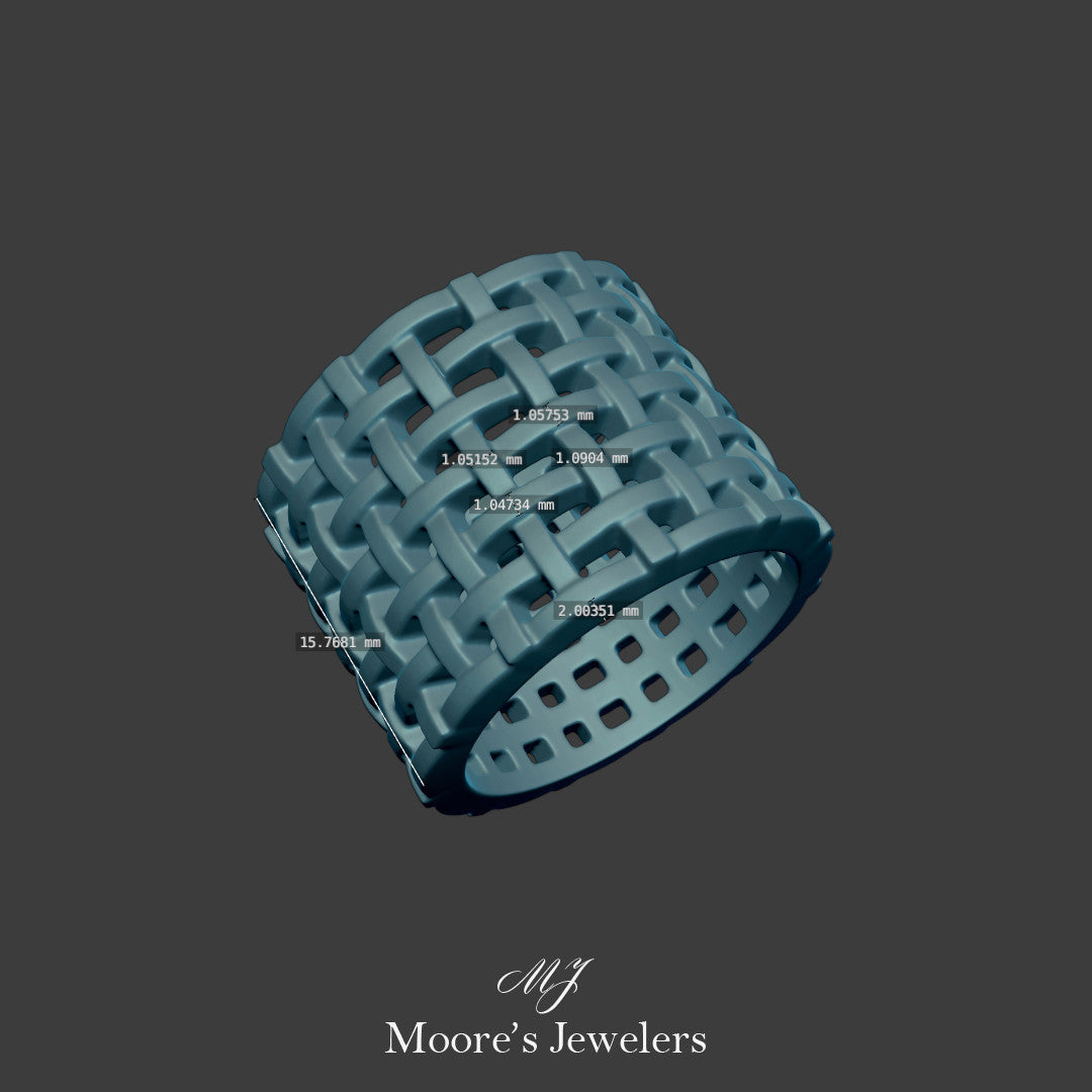 Basket Weave Ring 3d Model